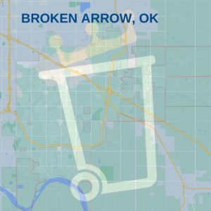 Map of Broken Arrow Oklahoma