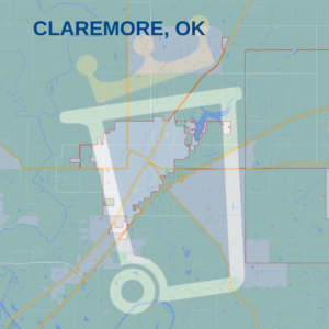 Map of Claremore Oklahoma