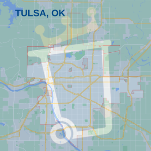 Map of Tulsa Oklahoma