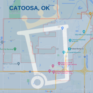Map of Catoosa Oklahoma