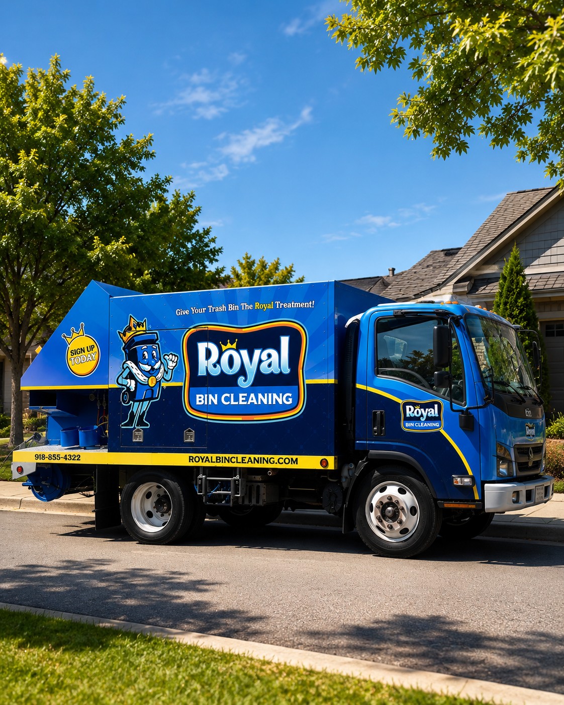 Royal Bin Cleaning service truck in Tulsa, Oklahoma